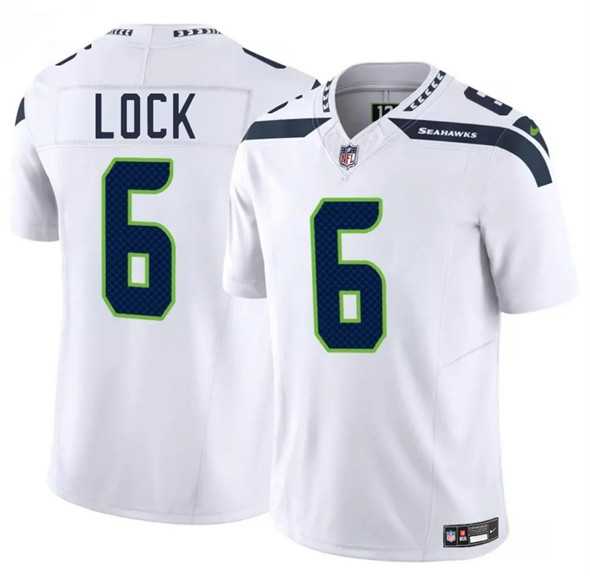 Men & Women & Youth Seattle Seahawks #6 Drew Lock White 2025 F.U.S.E. Vapor Limited Stitched Jersey->seattle seahawks->NFL Jersey